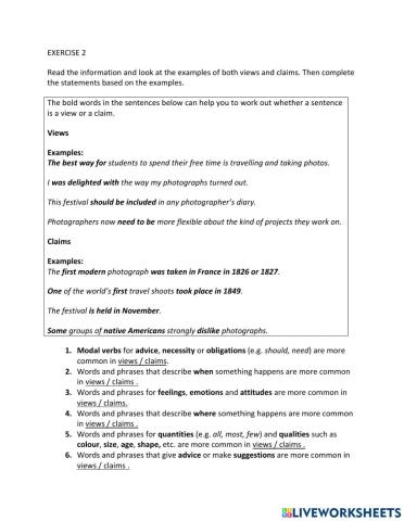 IE1, Unit 6, Reading, Exercise 2