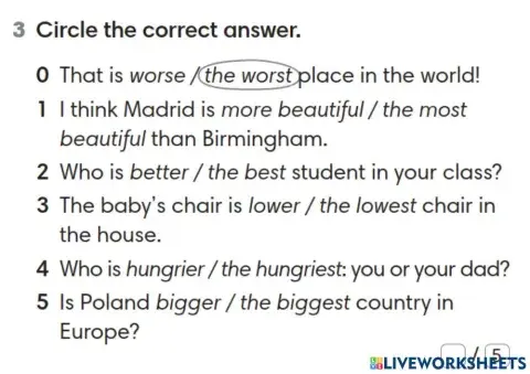 Degrees of comparison