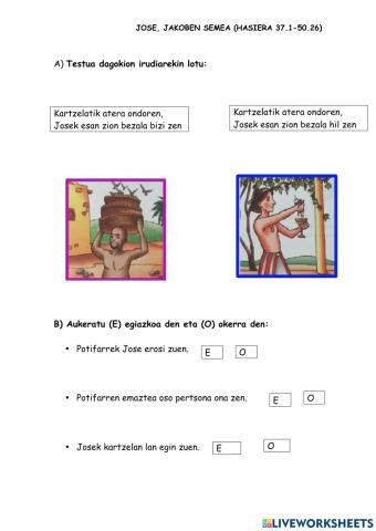 Jose eta tunika sakratua