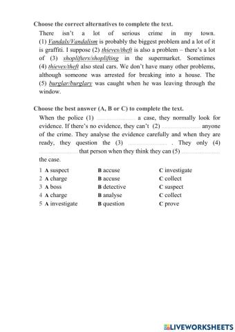 Crimes and Criminals