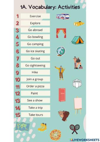 Vocabulary: Activities