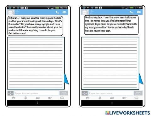 Writing text messages2