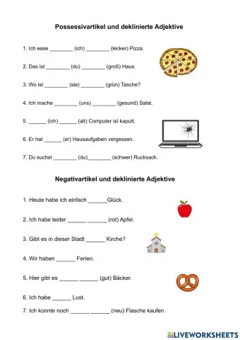 Possessiv- und Negativartikel