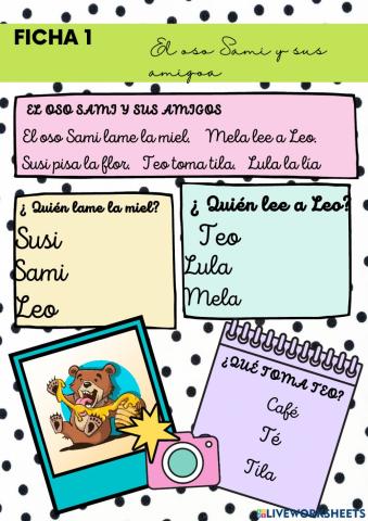 Comprension lectora primero