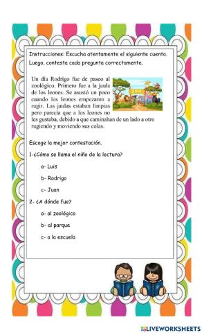Audiolectura: Rodrigo en el zoológico