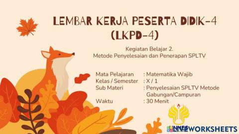 Spltv metode gabungan live worksheet