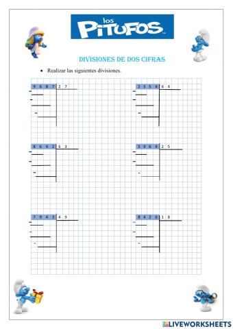 División de dos cifras