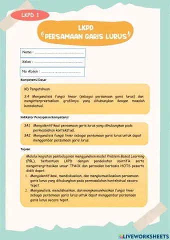 Persamaan garis lurus