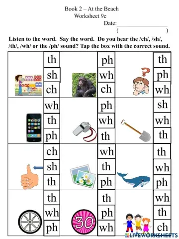 9c Consonant Digraphs Ch Sh Th Wh Ph