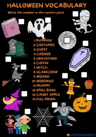 Halloween vocabulary