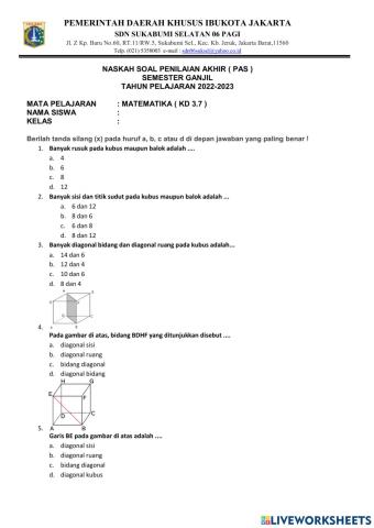 Matematika kd 3.7