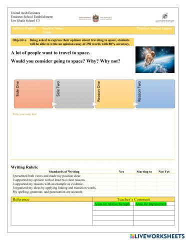 Writing Opinion Essay