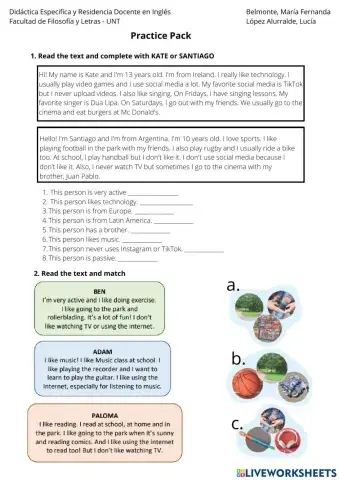 Practice Free Time Activities