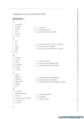 vocab module E 1