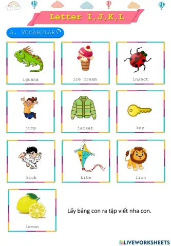 First friend - Topic 3 (Letters I,J,K,L)