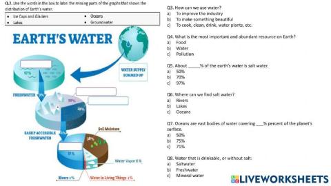 Earth's water supply