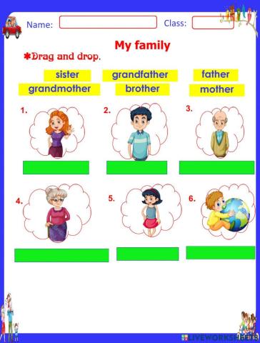 English 3 - My family - Vocabulary