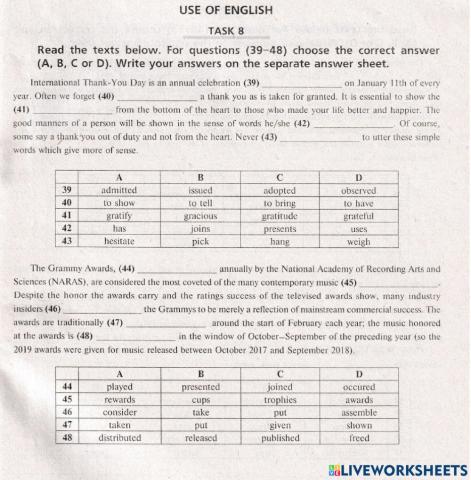 Use of English Extra 1-3
