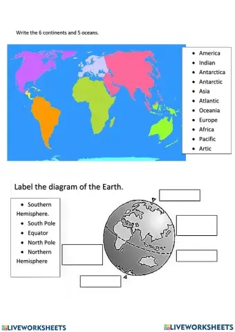 Continentes y océanos