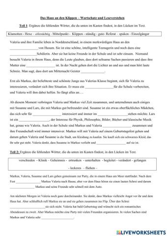 Das Haus an den Klippen- Zusammenfassung