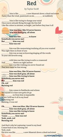 Red by Taylor Swift - GERUNDS