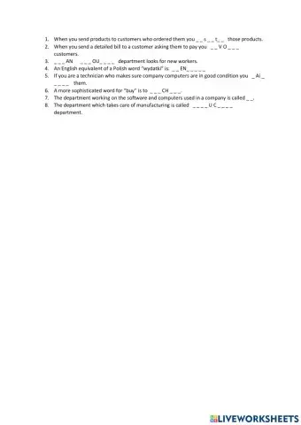 Vocabularyrevision for Business Results pre-int u 4