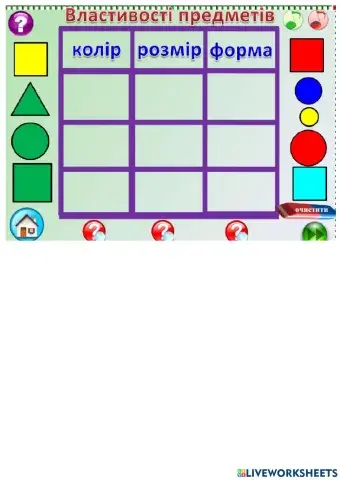 Властивості предметів