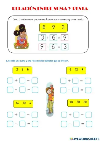 Relacion entre suma y resta
