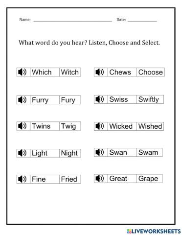Listen, choose and Select