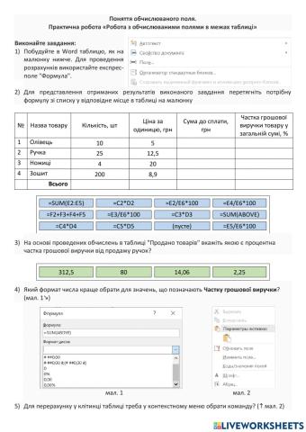 Поняття обчислюваного поля