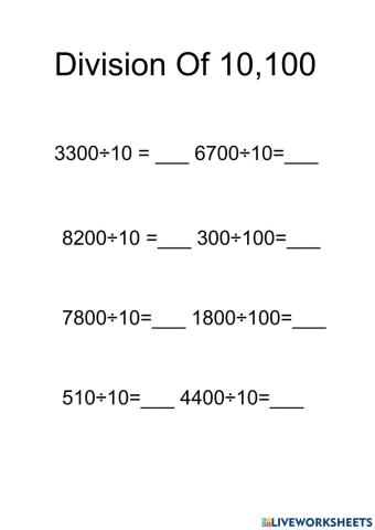Division By 10,100