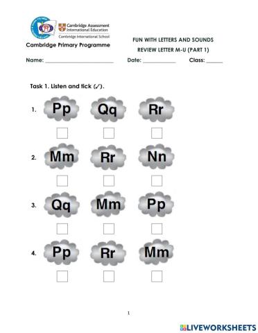 Review letters M-U-WS1