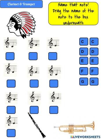 Clarinet and Trumpet Note ID