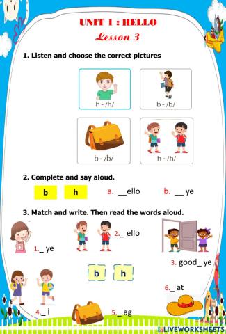 English 3- Unit 1 - Phonics