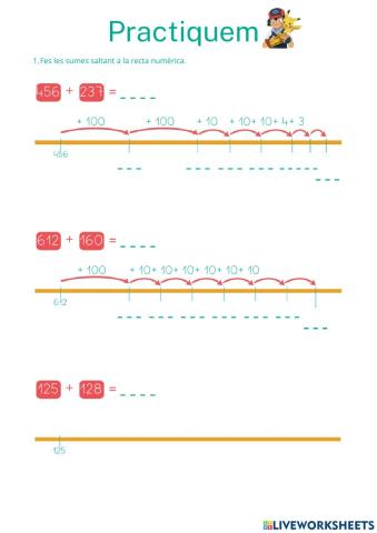 Sumem i restem a la recta numèrica