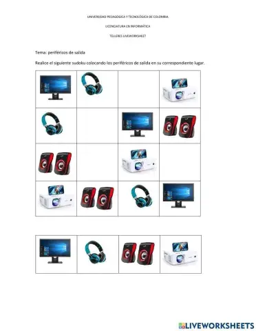 Sudoku periféricos de salida