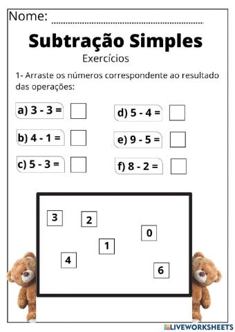 Subtração Simples