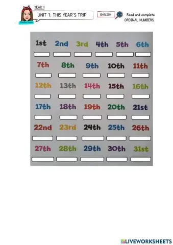 Unit 1: this year-s trip