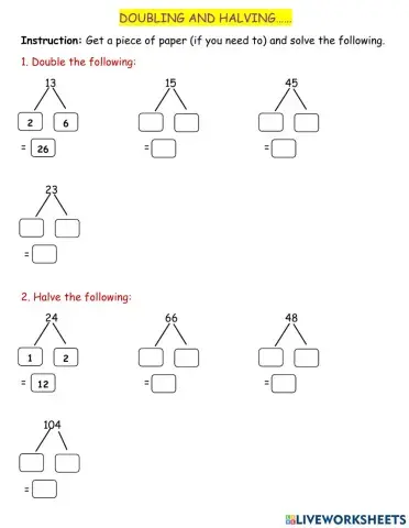 Doubling and halving
