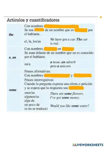 Articles and Quantifiers