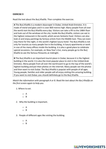 IE0, Unit 4, Reading and Writing, Exercise 9