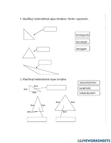 Llojet e trekëndëshave