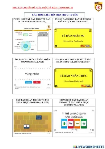 Phiếu học tập. trò chơi