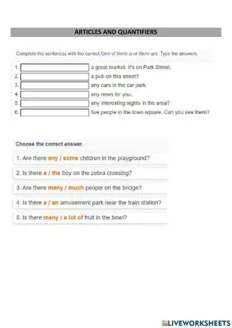 Quantifiers and Articles