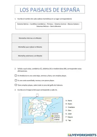 Los paisajes de España