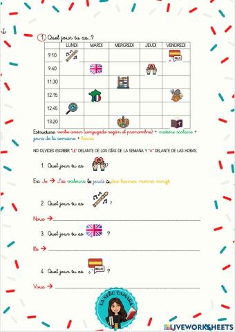 Les matières scolaires