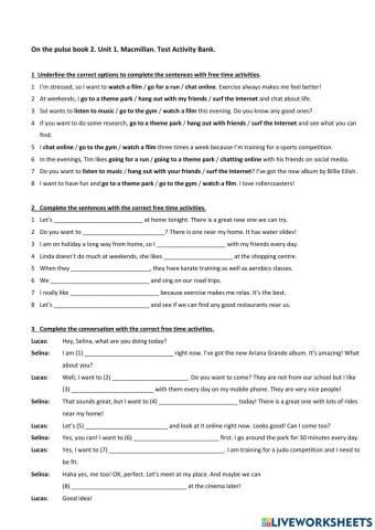 On the pulse book unit 1