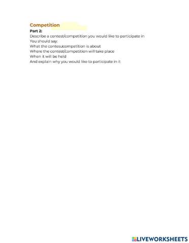 Speaking competition