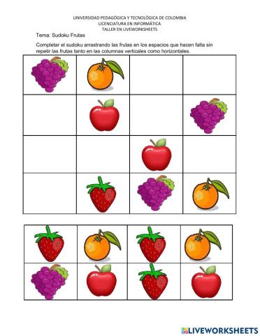 Sudoku Frutas