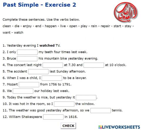 Mr Ehab Past simple - regular verbs